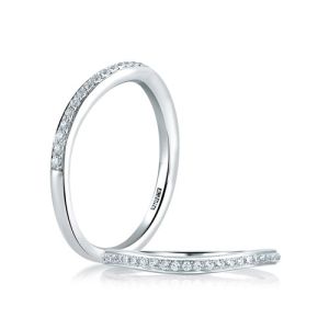 A.JAFFE Classic 14 Karat Diamond Wedding Ring MR1368 / 50