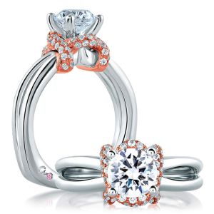 A.JAFFE Platinum Signature Engagement Ring MES583