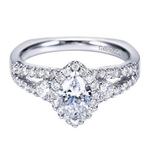 Gabriel 14 Karat Contemporary Engagement Ring ER6572W44JJ