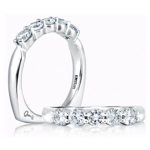 A.JAFFE Signature 14 Karat Diamond Wedding Ring MRS015 / 75