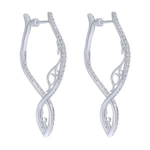 Gabriel Fashion 14 Karat Hoops Hoop Earrings EG12085W45JJ