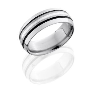 Lashbrook 8D31/SSA STONE-POLISH Titanium Wedding Ring or Band