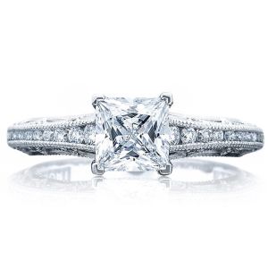 Tacori 2617PR55 Platinum Reverse Crescent Engagement Ring