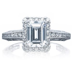 Tacori 2618EC75X55 Platinum Reverse Crescent Engagement Ring