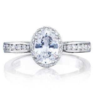 2646-25OV75X55 Platinum Tacori Dantela Engagement Ring