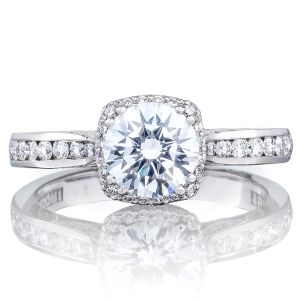 2646-25RDC65 Platinum Tacori Dantela Engagement Ring