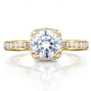 2646-25RDC65Y Platinum Tacori Dantela Engagement Ring