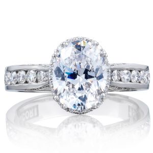 2646-35OV9X7 Platinum Tacori Dantela Engagement Ring