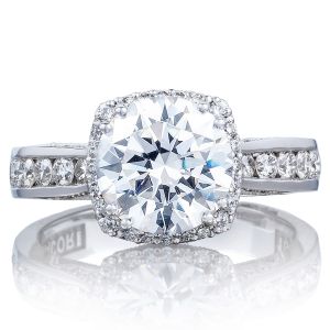 2646-35RDC85 Platinum Tacori Dantela Engagement Ring