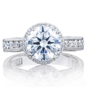 2646-35RDR8 Platinum Tacori Dantela Engagement Ring