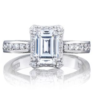 Tacori 2646-3EC75X55 18 Karat Dantela Engagement Ring