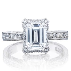 2646-3EC8X6 Platinum Tacori Dantela Engagement Ring