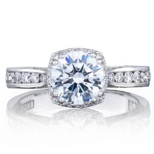 2646-3RDC7 Platinum Tacori Dantela Engagement Ring