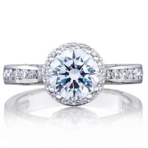 2646-3RDR7 Platinum Tacori Dantela Engagement Ring