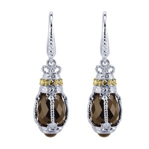 Gabriel Fashion Silver / 18 Karat Two-Tone Mediterranean Drop Earrings EG10917MYJSQ