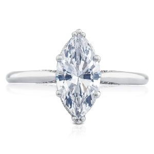 2650MQ12X6 Platinum Simply Tacori Engagement Ring