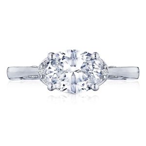 2654OV85X65 Platinum Simply Tacori Engagement Ring