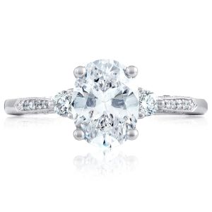 2657OV85X65 Platinum Simply Tacori Engagement Ring