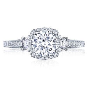 2662CU65 Platinum Tacori Dantela Engagement Ring