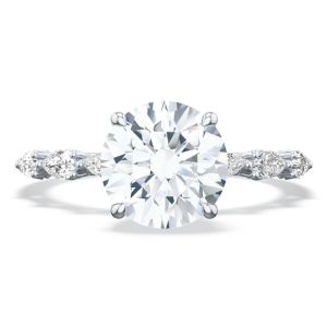 Tacori 2687PS10X7 Platinum Sculpted Crescent Engagement Ring