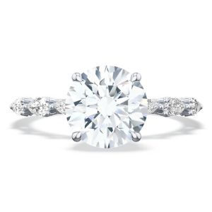 Tacori 2687RD75 Platinum Sculpted Crescent Engagement Ring