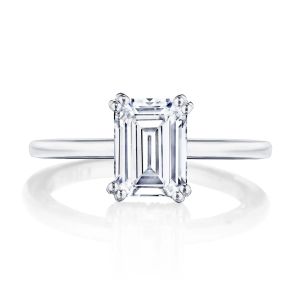 268917EC8X6 Platinum Tacori Dantela Engagement Ring