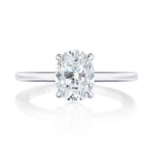 268917OV85X65 Platinum Tacori Dantela Engagement Ring