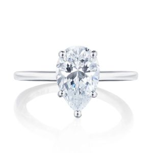 268917PS11X7 Platinum Tacori Dantela Engagement Ring