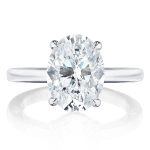 268922OV115X85 Platinum Tacori Dantela Engagement Ring