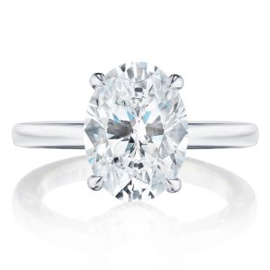 268922OV115X85 Platinum Tacori Dantela Engagement Ring