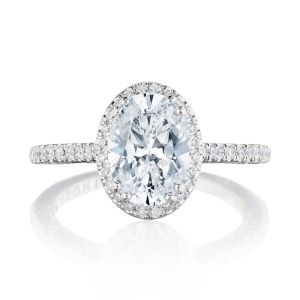 269117OV95X7 Platinum Tacori Dantela Engagement Ring