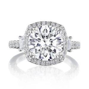 Tacori 269322CU10W 18 Karat Dantela 3 Stone Engagement Ring