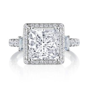 269322PR9 Platinum Tacori Dantela3 Stone Engagement Ring