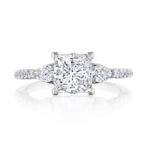 Tacori 269417PR65W 18 Karat Dantela 3 Stone Engagement Ring