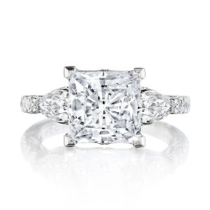 Tacori 269522PR85W 18 Karat Dantela 3 Stone Engagement Ring