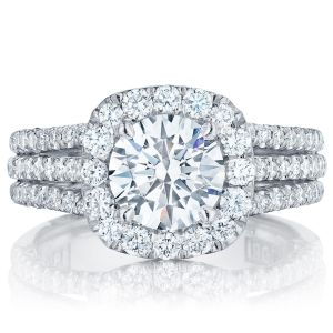 HT2551CU75 Platinum Tacori Petite Crescent Engagement Ring