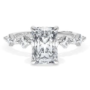 Tacori 272937RAD85X6W 18 Karat Sculpted Crescent Engagement Ring