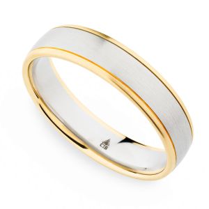 274166 Christian Bauer Palladium  & 18 Karat Wedding Ring / Band