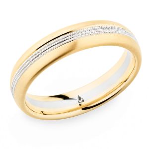 274420 Christian Bauer 18 Karat Two-Tone Wedding Ring / Band
