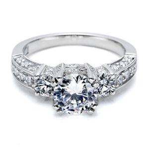 Tacori Crescent Platinum Engagement Ring HT2250