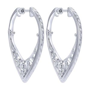 Gabriel Fashion Silver Hoops Hoop Earrings EG12022SVJWS