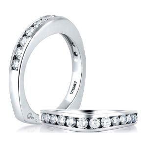 A.JAFFE Signature Platinum Diamond Wedding Ring MRS032 / 48
