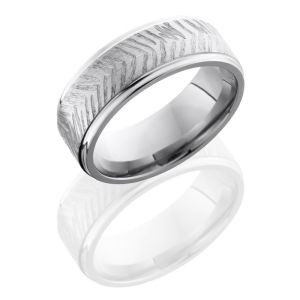 Lashbrook 8FGE DISC 3 Satin-Polish Titanium Wedding Ring or Band