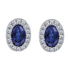 Gabriel Fashion 14 Karat Lusso Color Stud Earrings EG9510W44SB