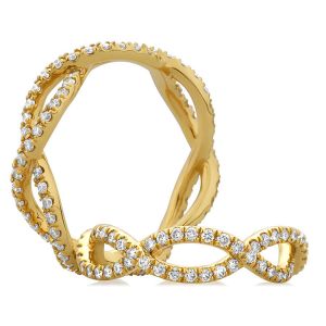 A.JAFFE Seasons of Love Collection 18 Karat Diamond Wedding Ring WR0849 / 54