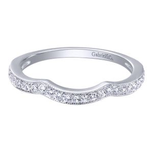 Gabriel 14 Karat Contemporary Wedding Band WB10796W44JJ