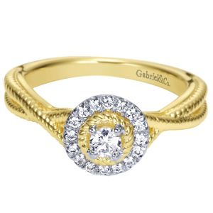 Gabriel 14 Karat Contemporary Engagement Ring ER98441Y44JJ