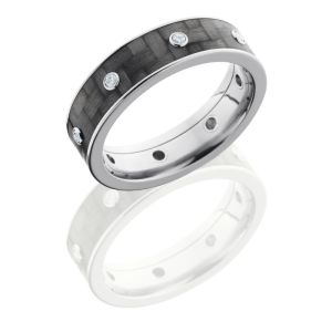 Lashbrook C6F15/CFDIA8X.03B POLISH Titanium Wedding Ring or Band