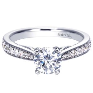 Gabriel 14 Karat Contemporary Engagement Ring ER8033W44JJ