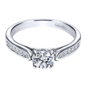 Gabriel 14 Karat Contemporary Engagement Ring ER96293W44JJ